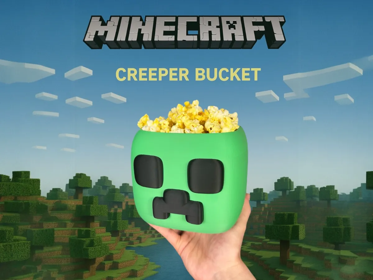 Minecraft Creeper Bucket and