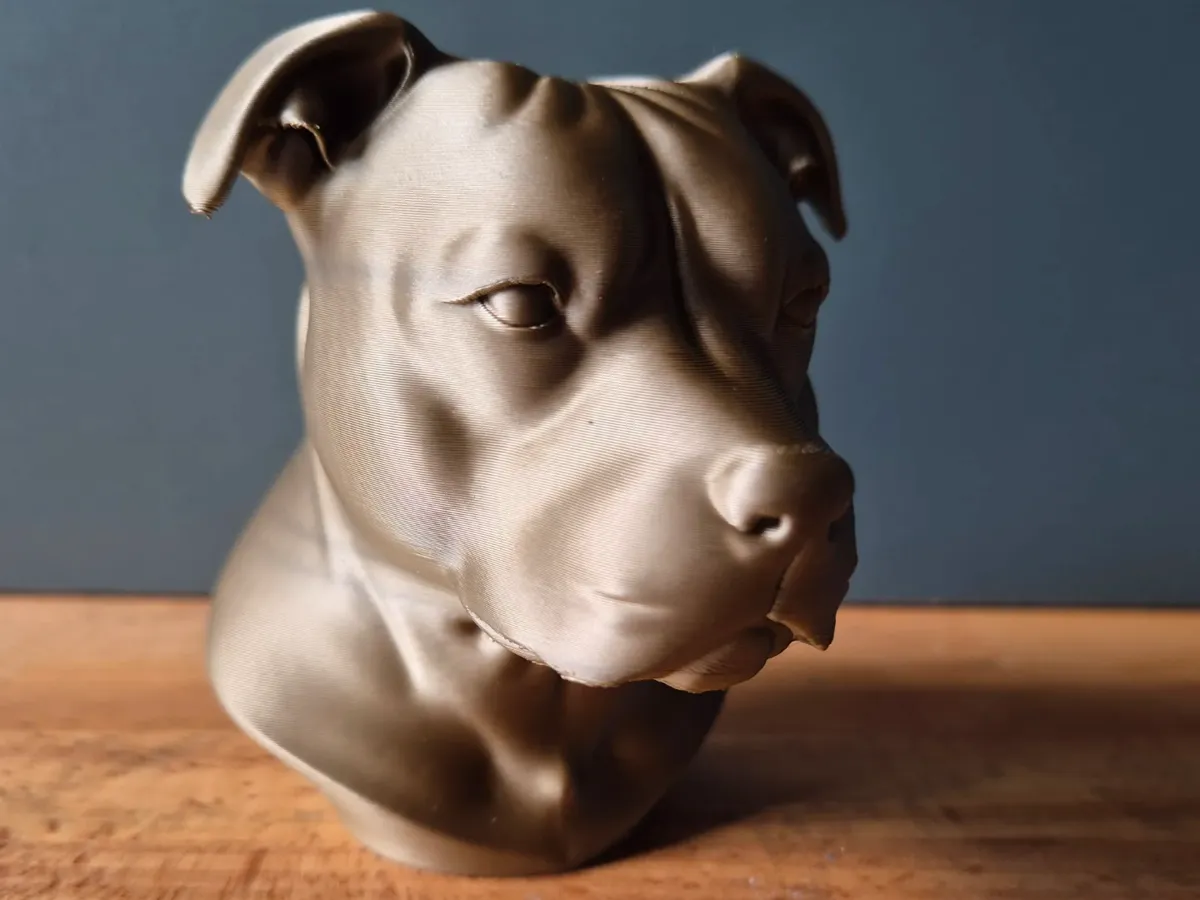 Staffordshire Bullterrier Bust, Dog Sculpture