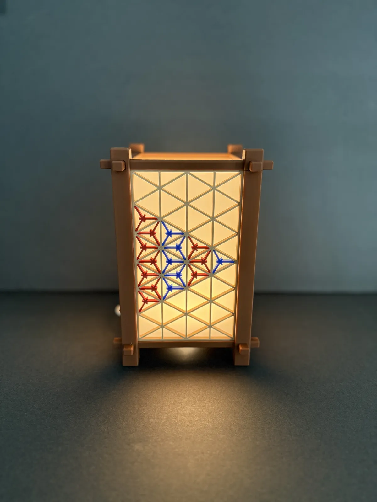 Japanese Kumiko Lamp, Modular Swap-Out Patterns, photo 4 of 4 - Japanese Kumiko Lamp, Modular Swap-Out Patterns Lamps & Lighting