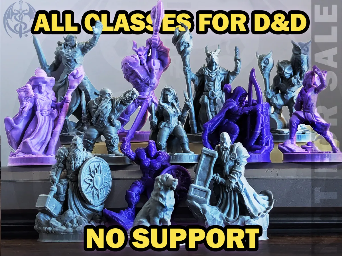 All 12 Classes for DnD + Dog - minis