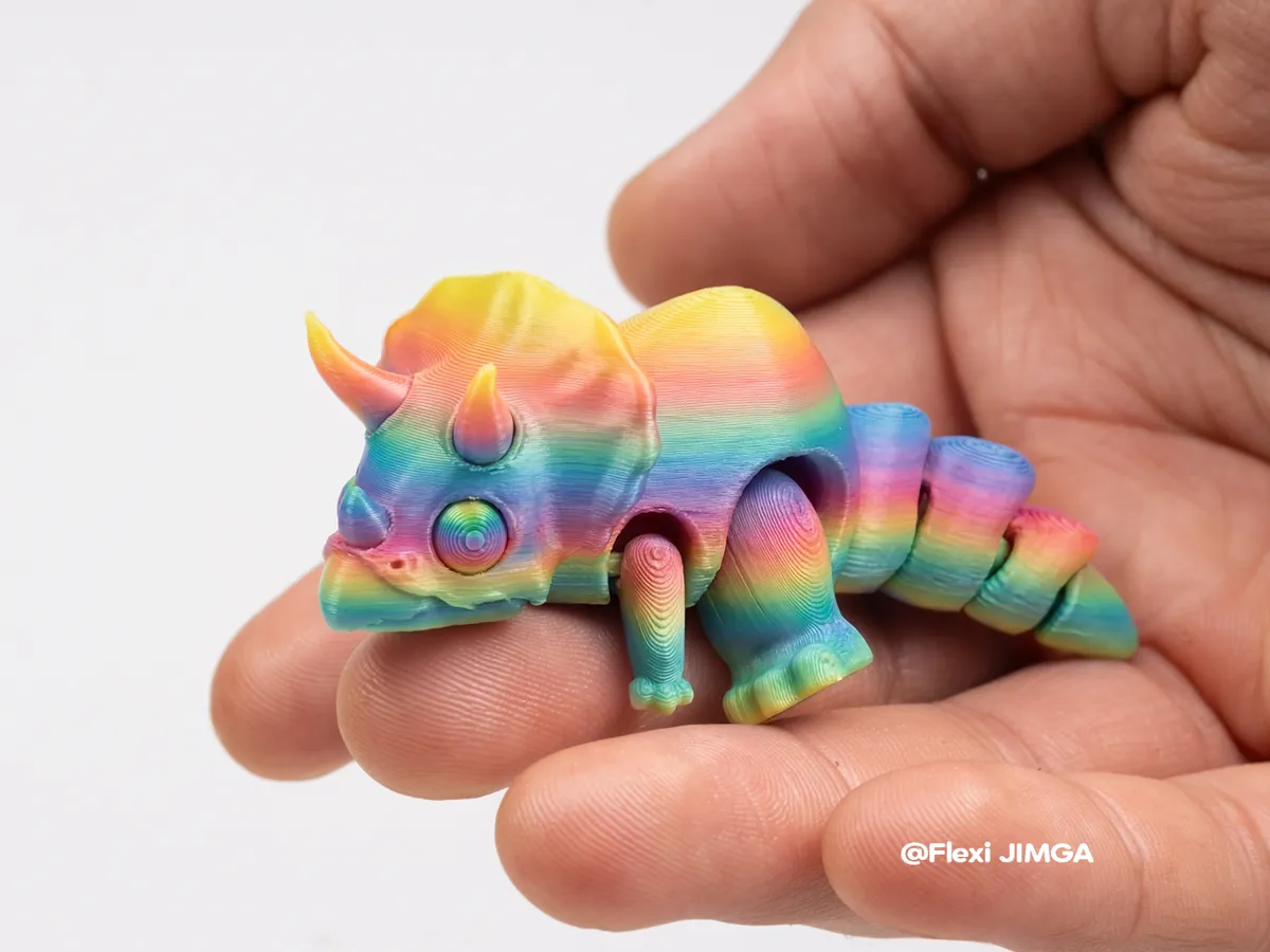 Flexi Triceratops Dinosaur Mini, photo 4 of 4 - Flexi Triceratops Dinosaur Mini Fidget & Sensory Toys