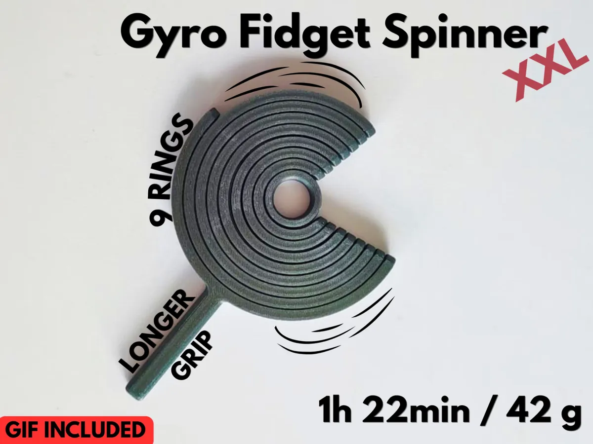 Gyro Fidget Spinner XXL - Gyroscopes & Gyro Spinners, in stock