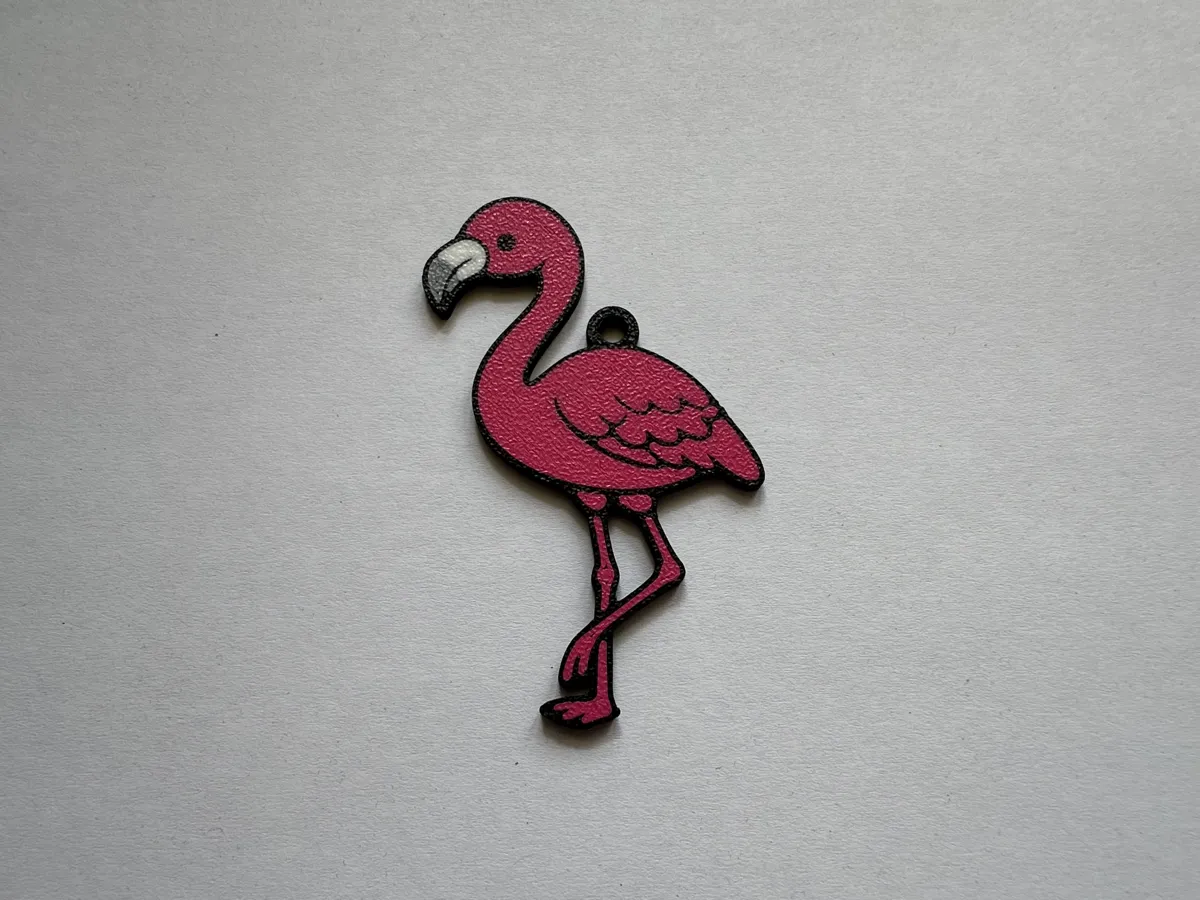 Cute Flamingo Ornament, photo 2 of 2 - Cute Flamingo Ornament Art