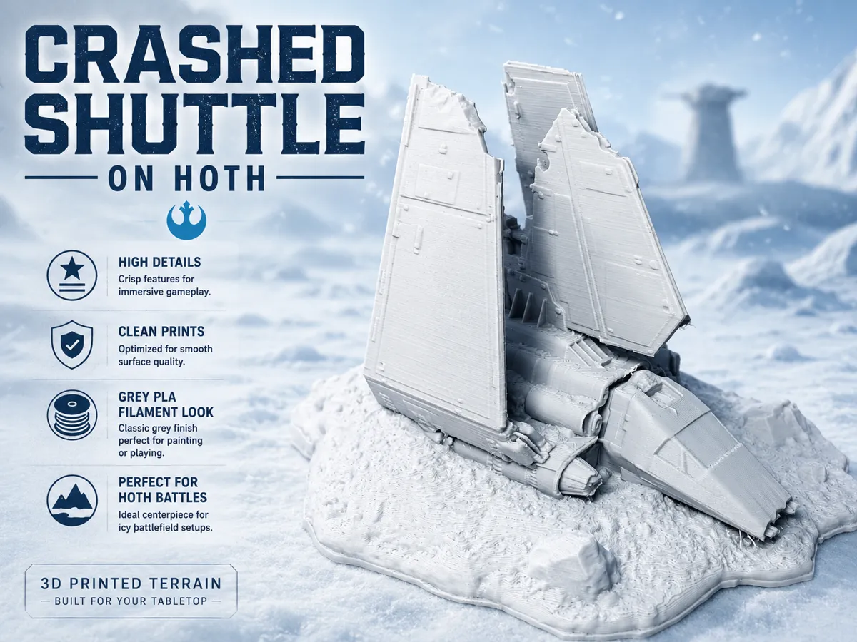 Crashed Shuttle on Hoth - Tabletop Terrain - Architecture, in stock in India
