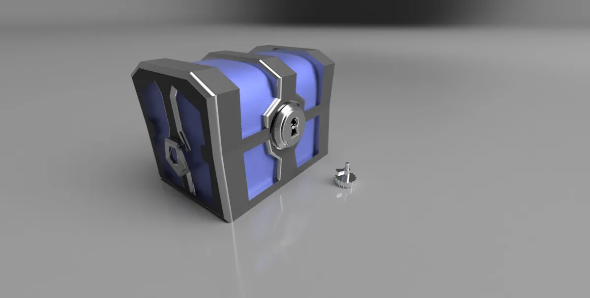 Fortnite Rare chest with locking mechanism