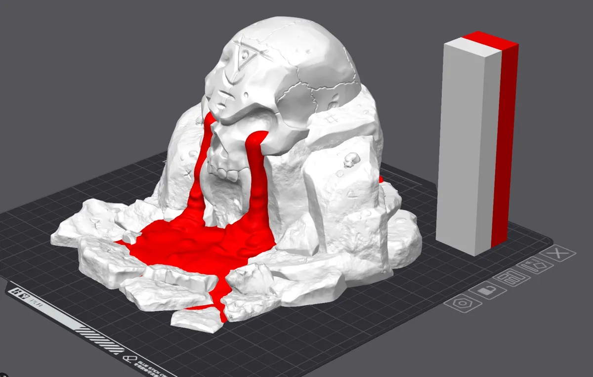 Wargame Fantasy - Lava Skull, photo 3 of 4 - Wargame Fantasy - Lava Skull Figurines & Collectibles