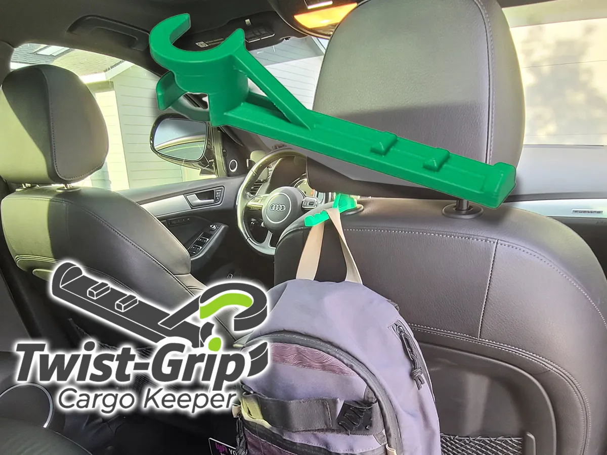 Twist-Grip Cargo Keeper | Automobile Headrest