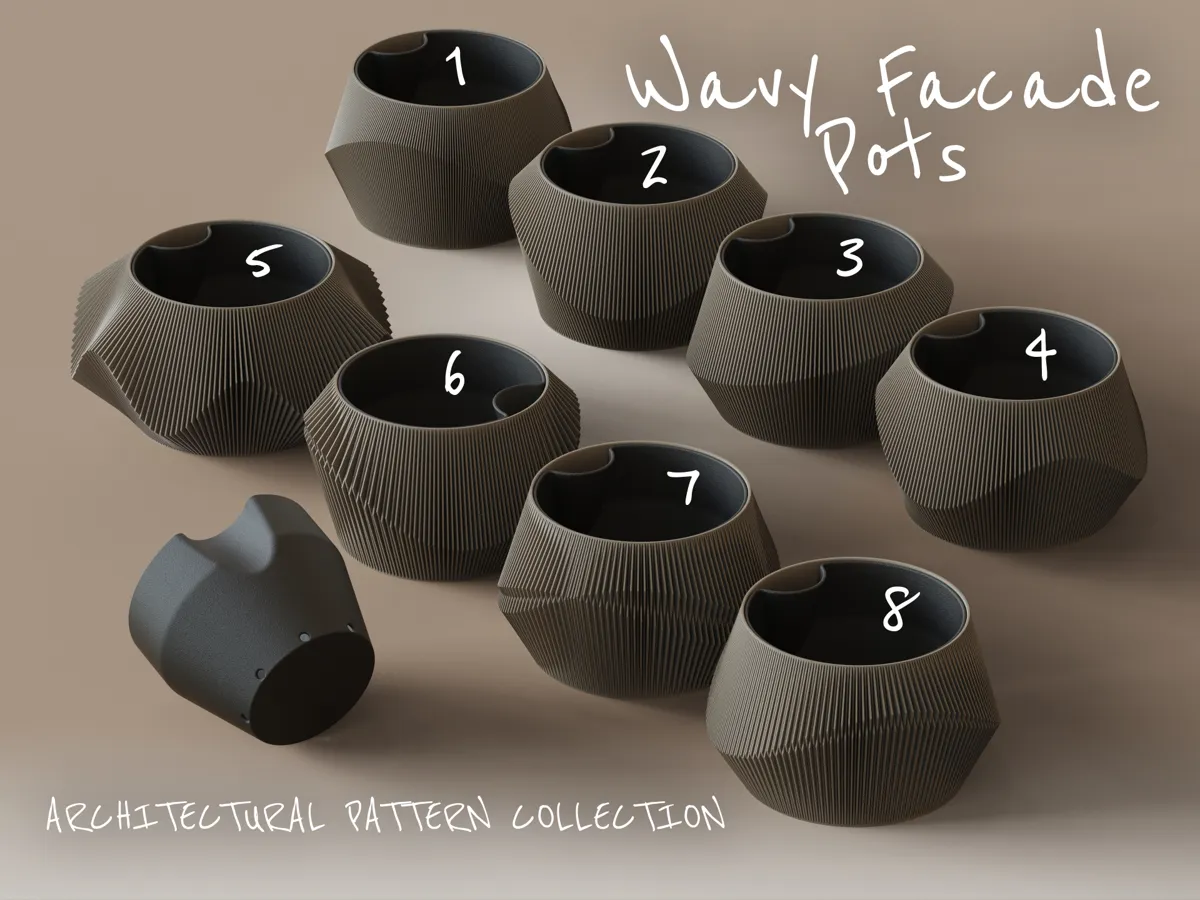 Wavy Facade Planters, Japanese Parametric Design