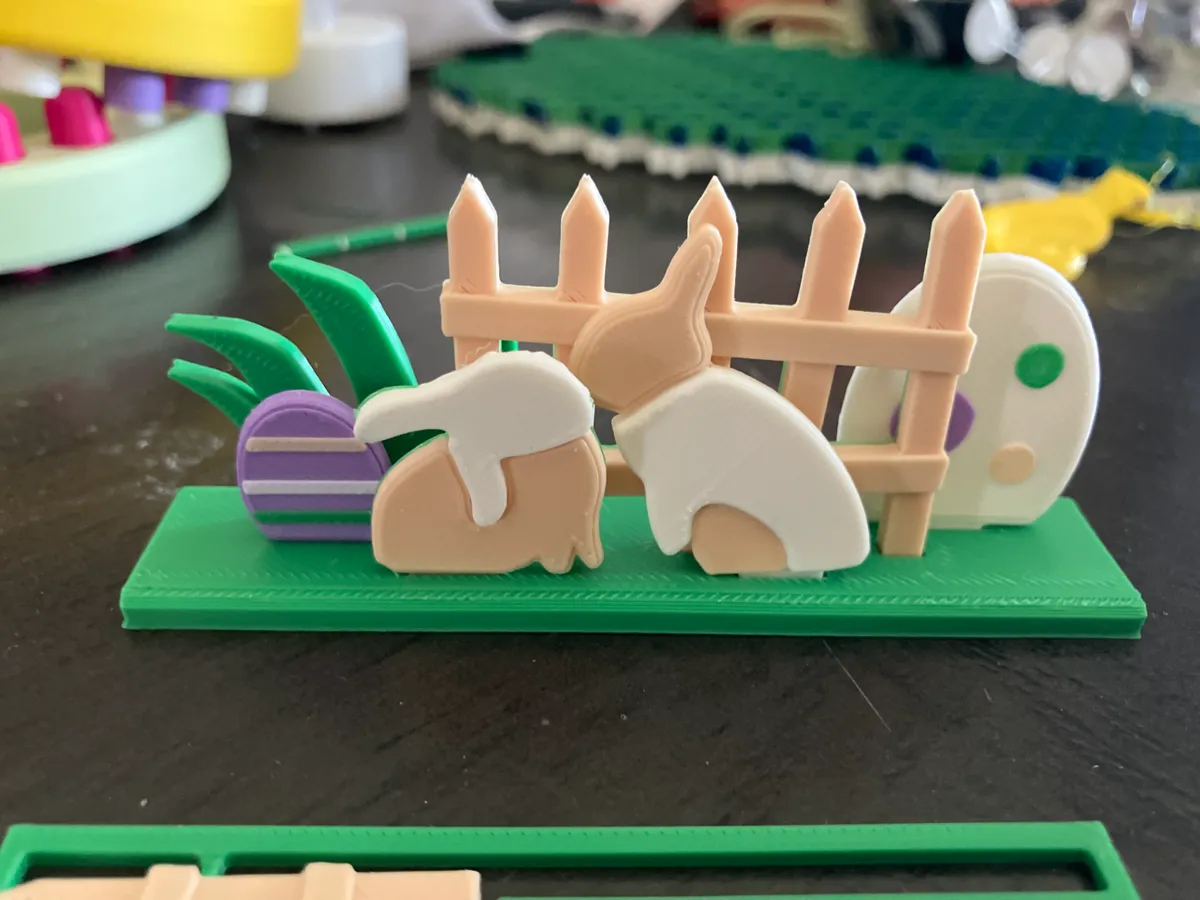 Easter bunny scene kit card