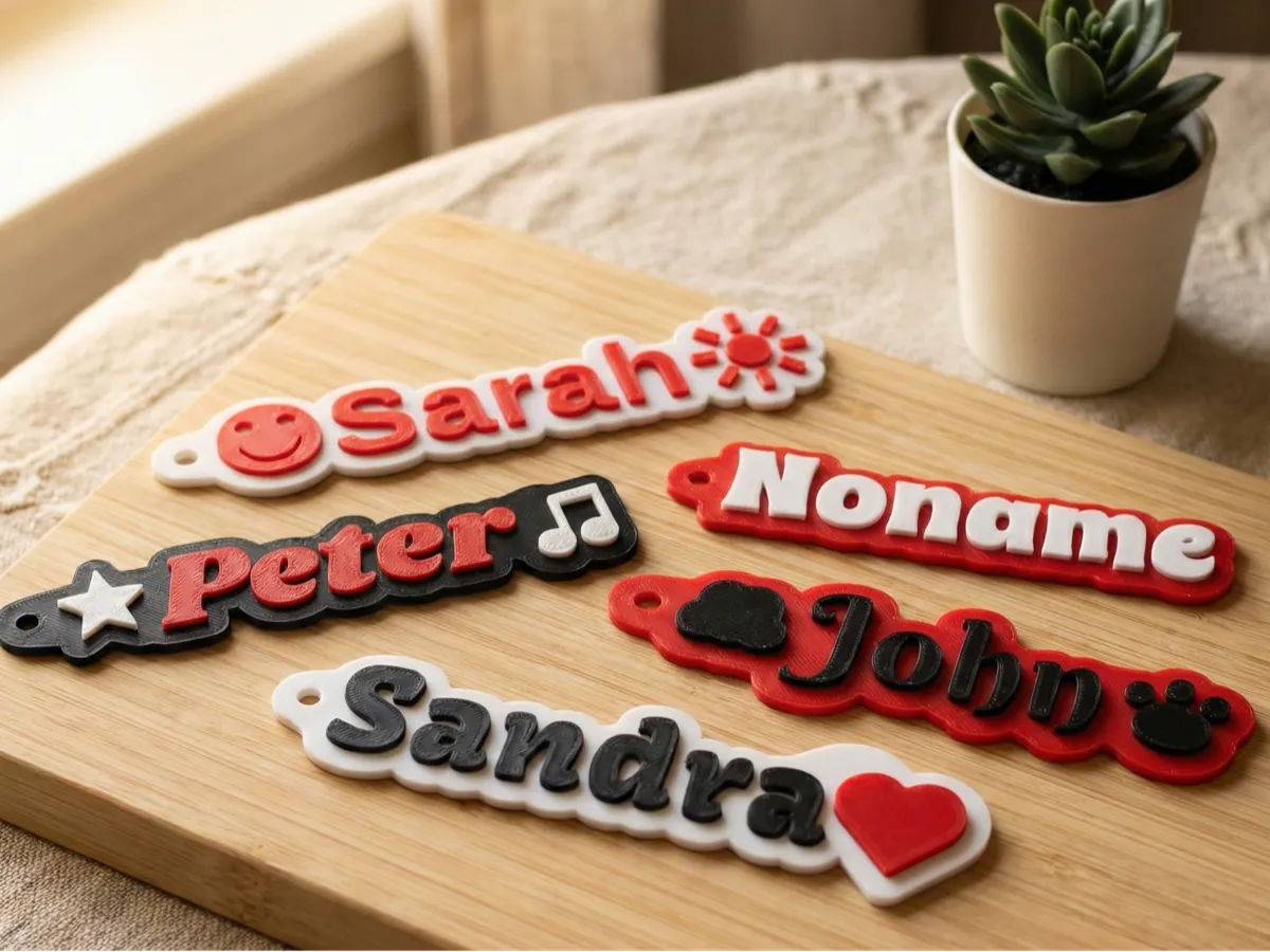 Customizable Keychain - Text and Emojis
