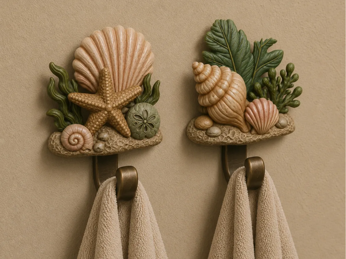 Coastal Seashell Wall Hook Set