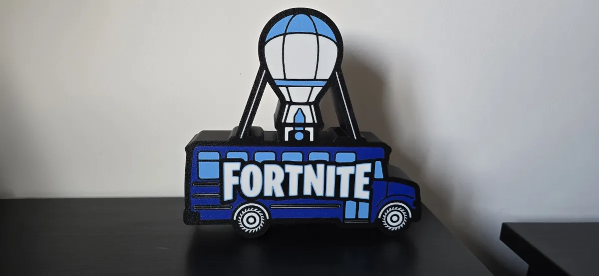 Fortnite Battle Bus LED Lightbox, photo 3 of 4 - Fortnite Battle Bus LED Lightbox Household