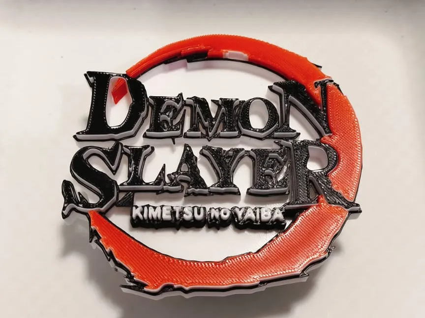 Demon slayer logo relief