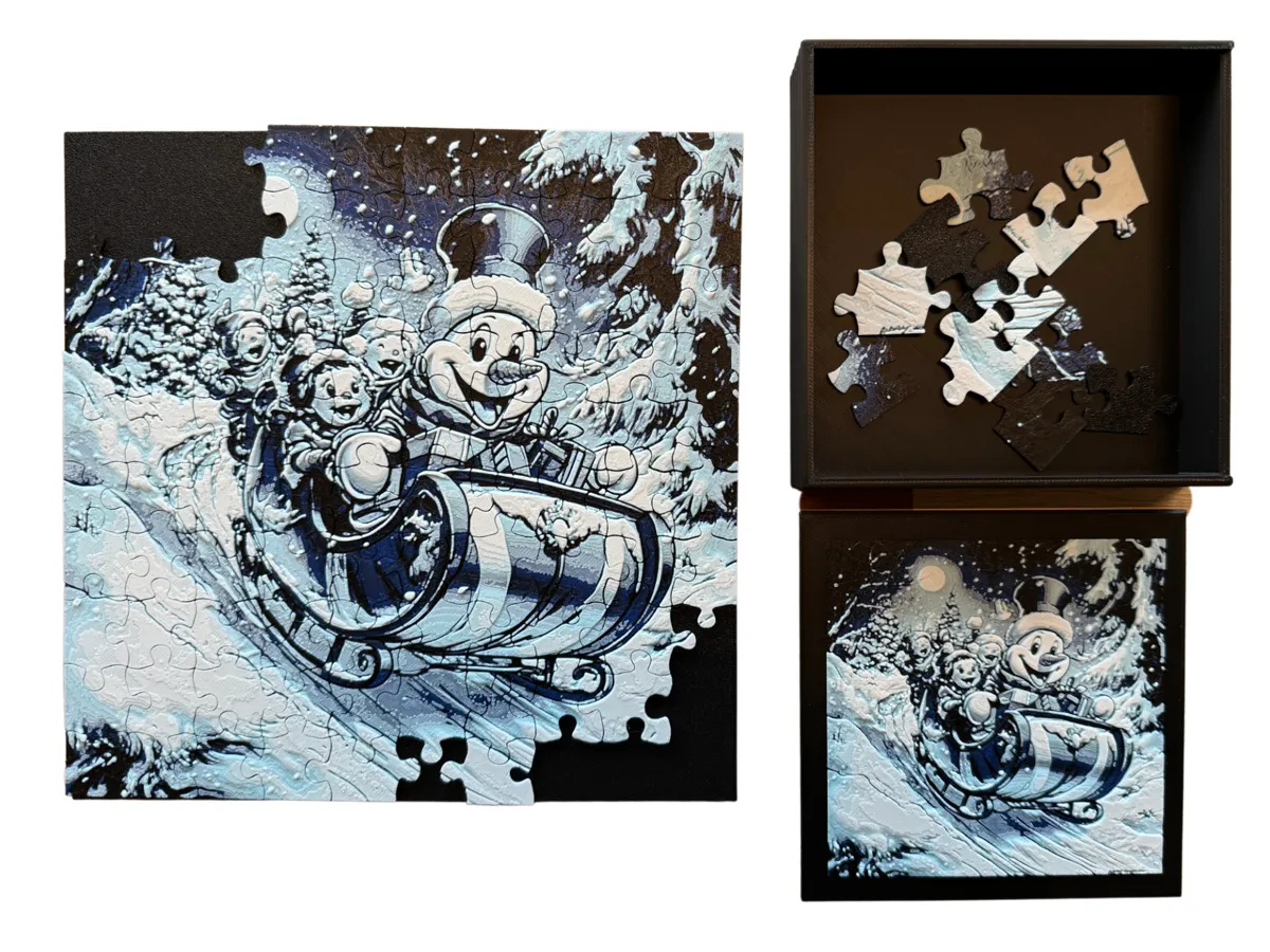 Frosty the Snowman - Sledding - Puzzle & Box Lid - Puzzles, in stock in India