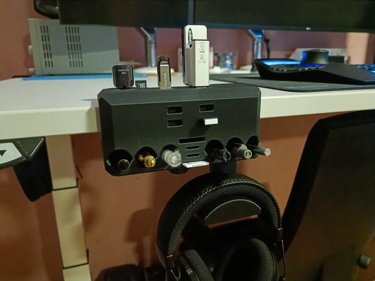 Desk Side Organizer + integrated Headphone Hanger, photo 2 of 2 - Desk Side Organizer + integrated Headphone Hanger Household