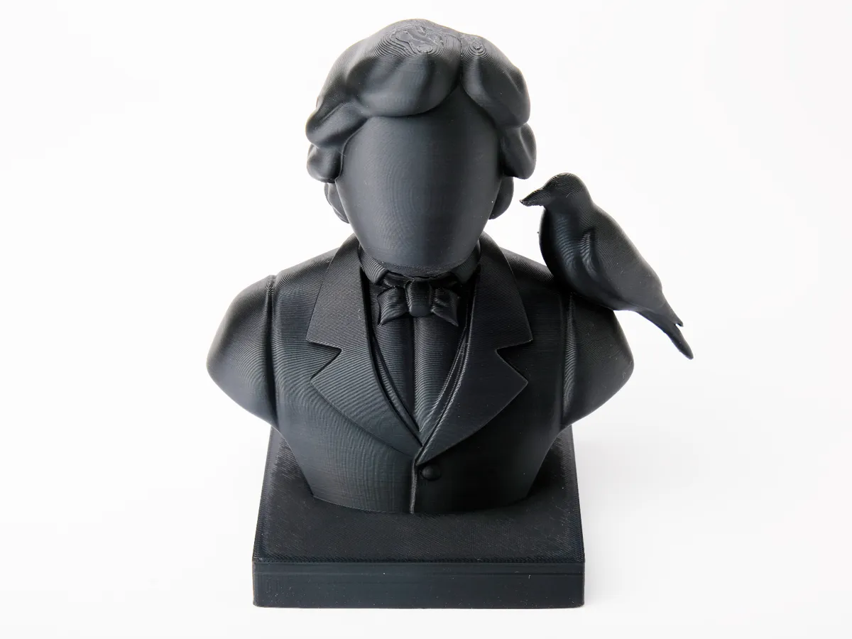 The Raven and the Poet, Edgar Allan Poe Bust