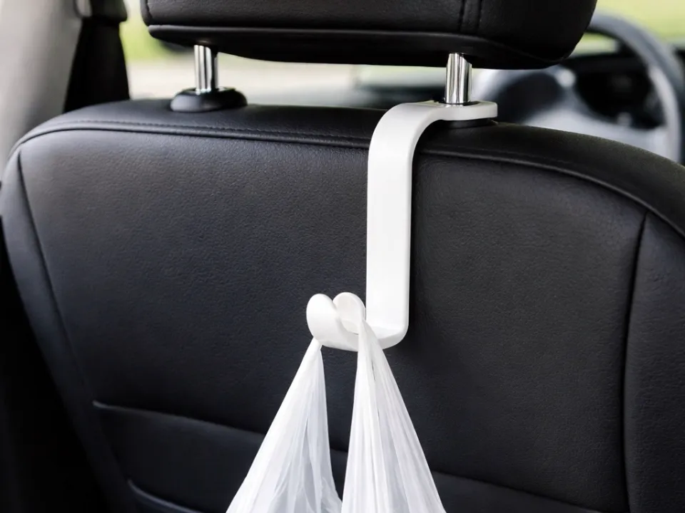 Car Headrest Grocery Bag Hook, Simple, Secure