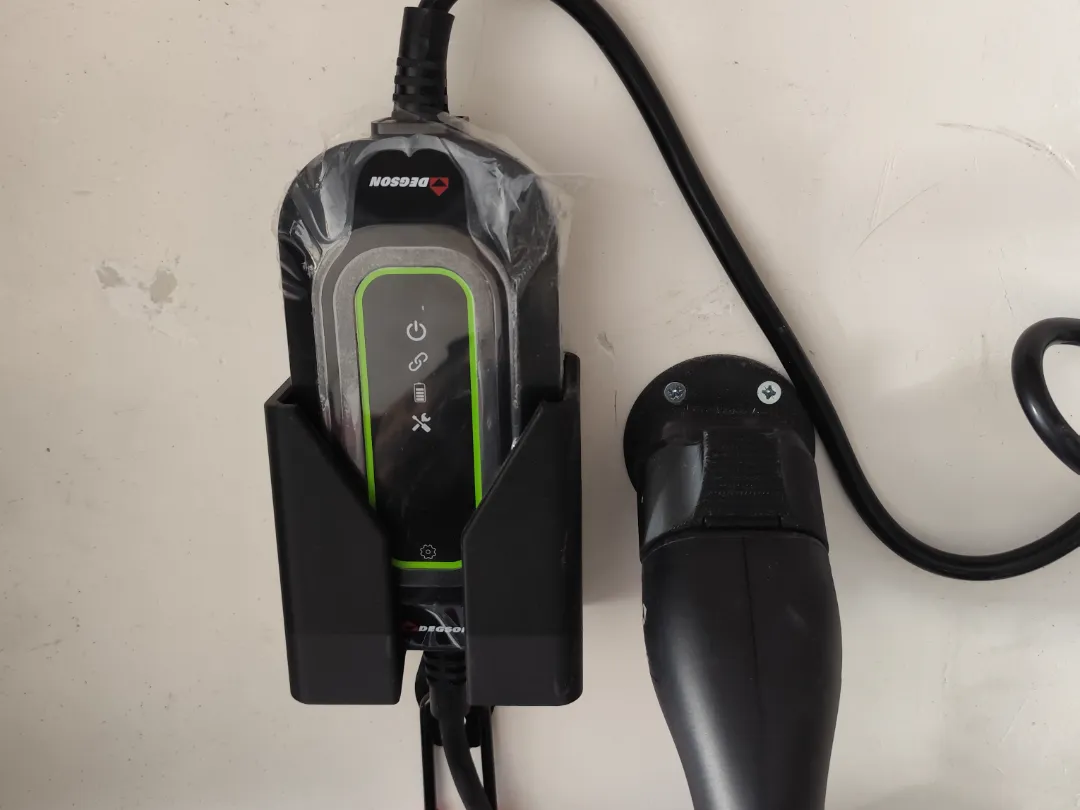 Wall mount for EV charger and Type 2 plug