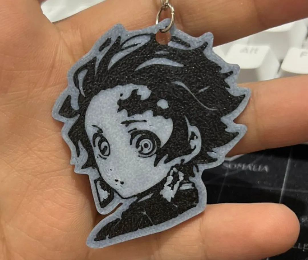 tanjiro DEMON SLAYER Keyring + Pendant