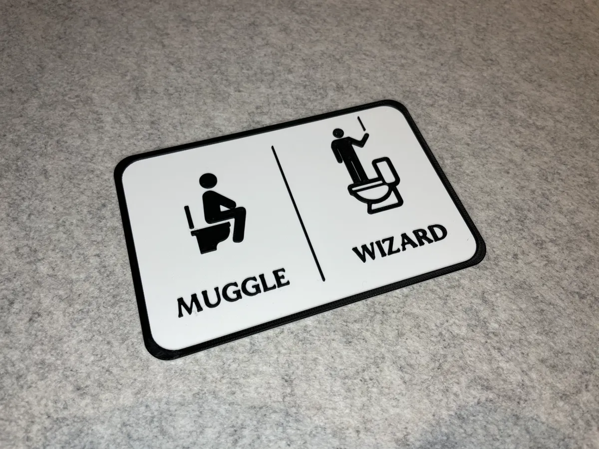 Harry Potter bathroom sign Muggle Wizard toilet, photo 3 of 4 - Harry Potter bathroom sign Muggle Wizard toilet Bath & Personal Care