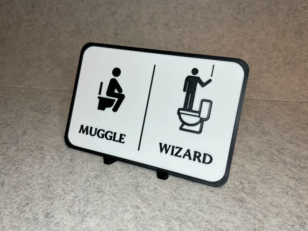 Harry Potter bathroom sign Muggle Wizard toilet, photo 4 of 4 - Harry Potter bathroom sign Muggle Wizard toilet Bath & Personal Care