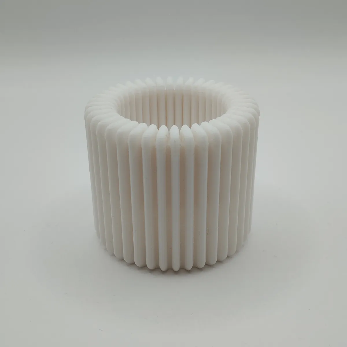 Modern Ribbed Design Candle, Tealight Holder, photo 4 of 4 - Modern Ribbed Design Candle, Tealight Holder Home Decor Items