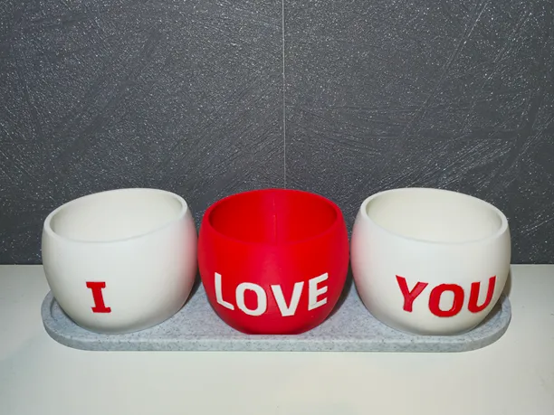 I love you planters with dripping tray - Decor, in stock in India