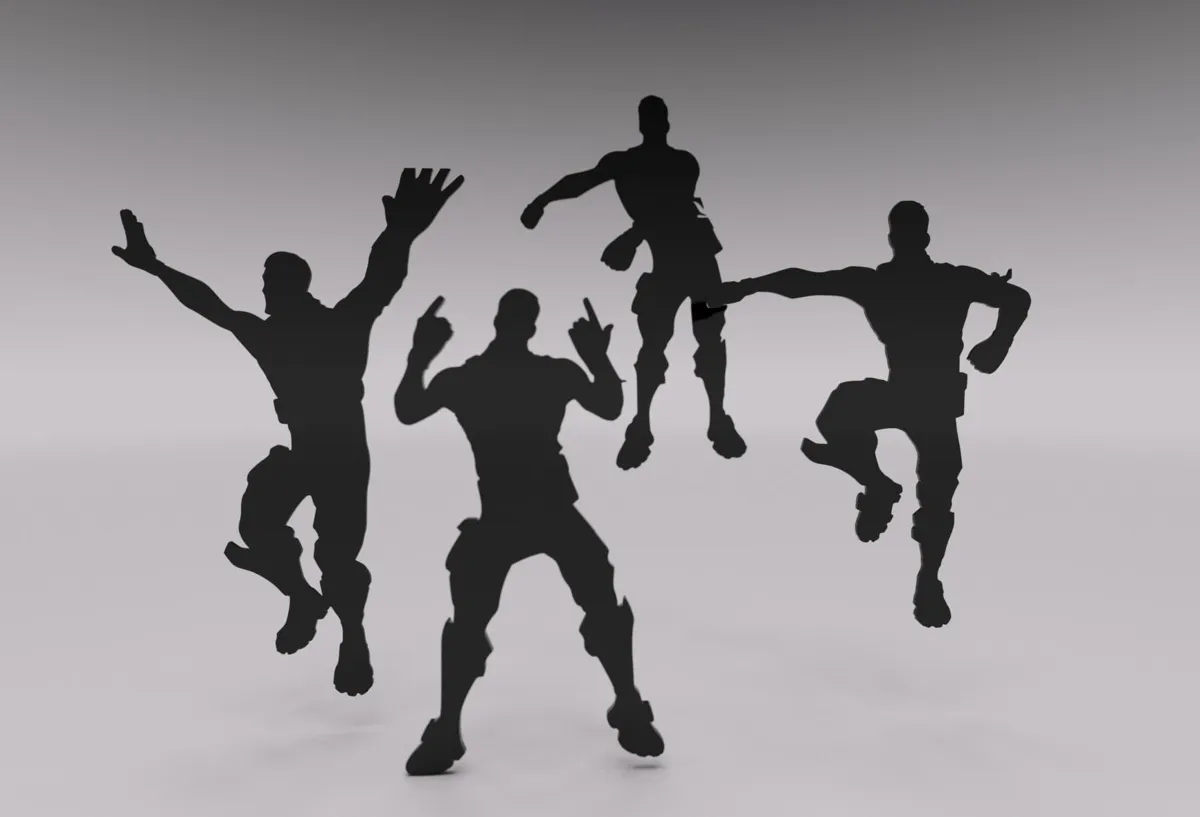 Cake toppers Fortnite silhouettes
