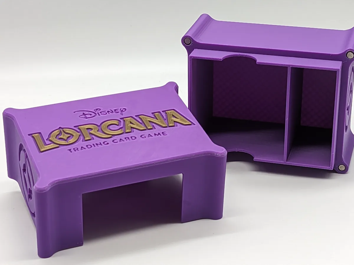 Lorcana TCG Magnetic Deck Box, Dual Compartment