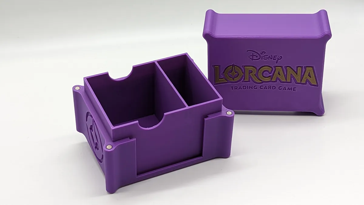 Lorcana TCG Magnetic Deck Box, Dual Compartment, photo 3 of 4 - Lorcana TCG Magnetic Deck Box, Dual Compartment Board Games & Tabletop