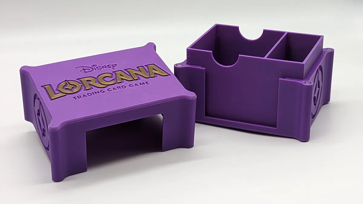 Lorcana TCG Magnetic Deck Box, Dual Compartment, photo 4 of 4 - Lorcana TCG Magnetic Deck Box, Dual Compartment Board Games & Tabletop