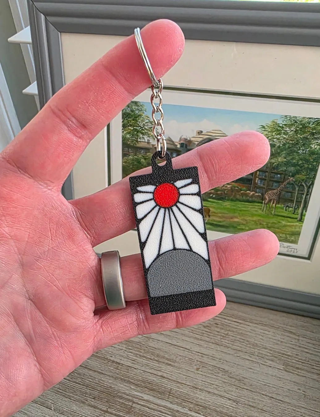 Demon Slayer Tanjiro Hanafuda Keychain, photo 3 of 4 - Demon Slayer Tanjiro Hanafuda Keychain Keychains