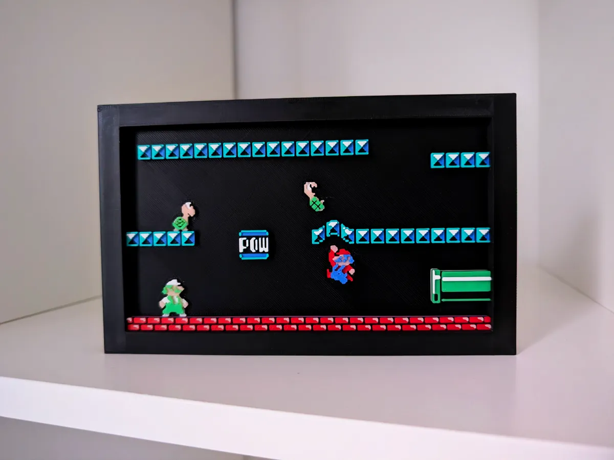 Mario Bros Retro Wall Art
