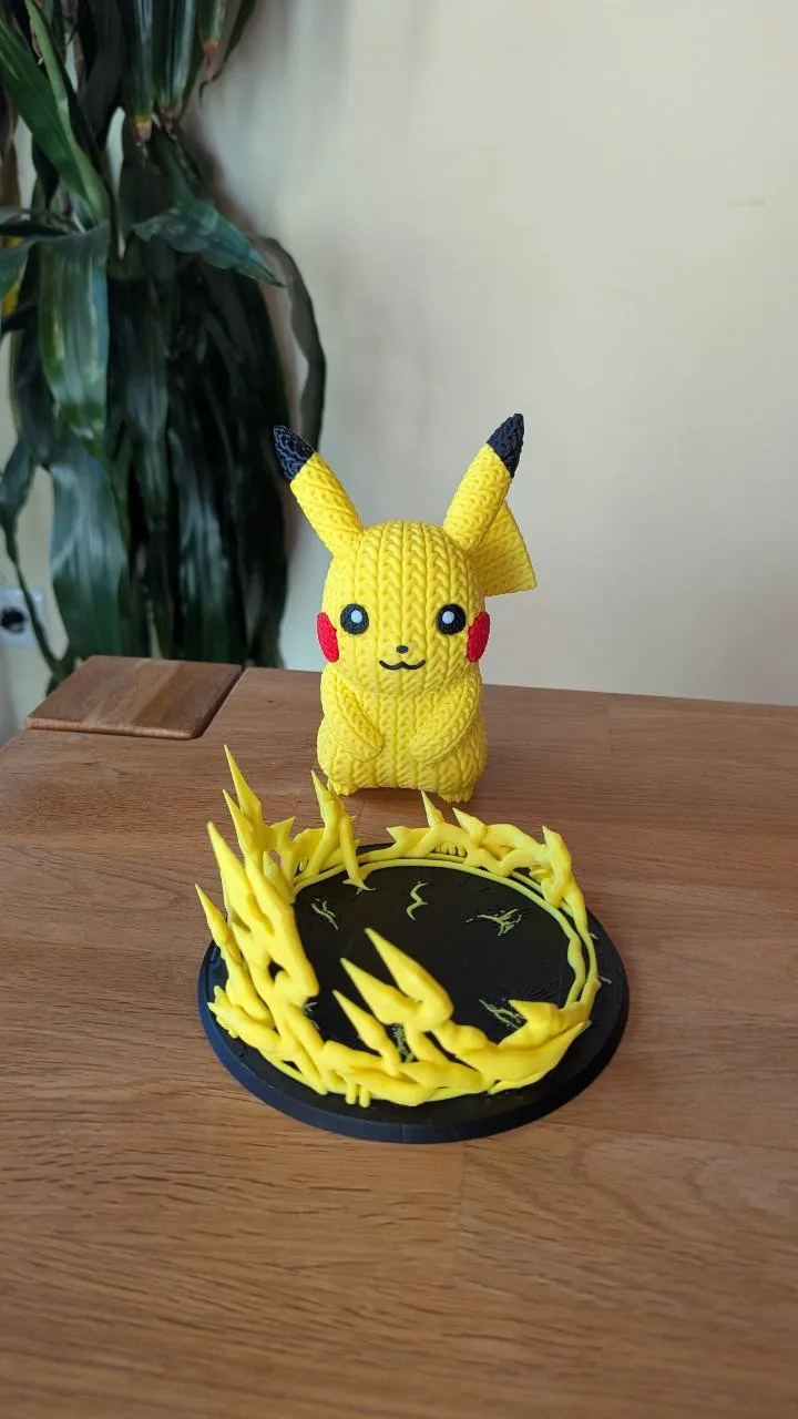 Pokemon Pikachu Diorama for Knitted Pikachu Figure, photo 3 of 4 - Pokemon Pikachu Diorama for Knitted Pikachu Figure Figurines & Collectibles