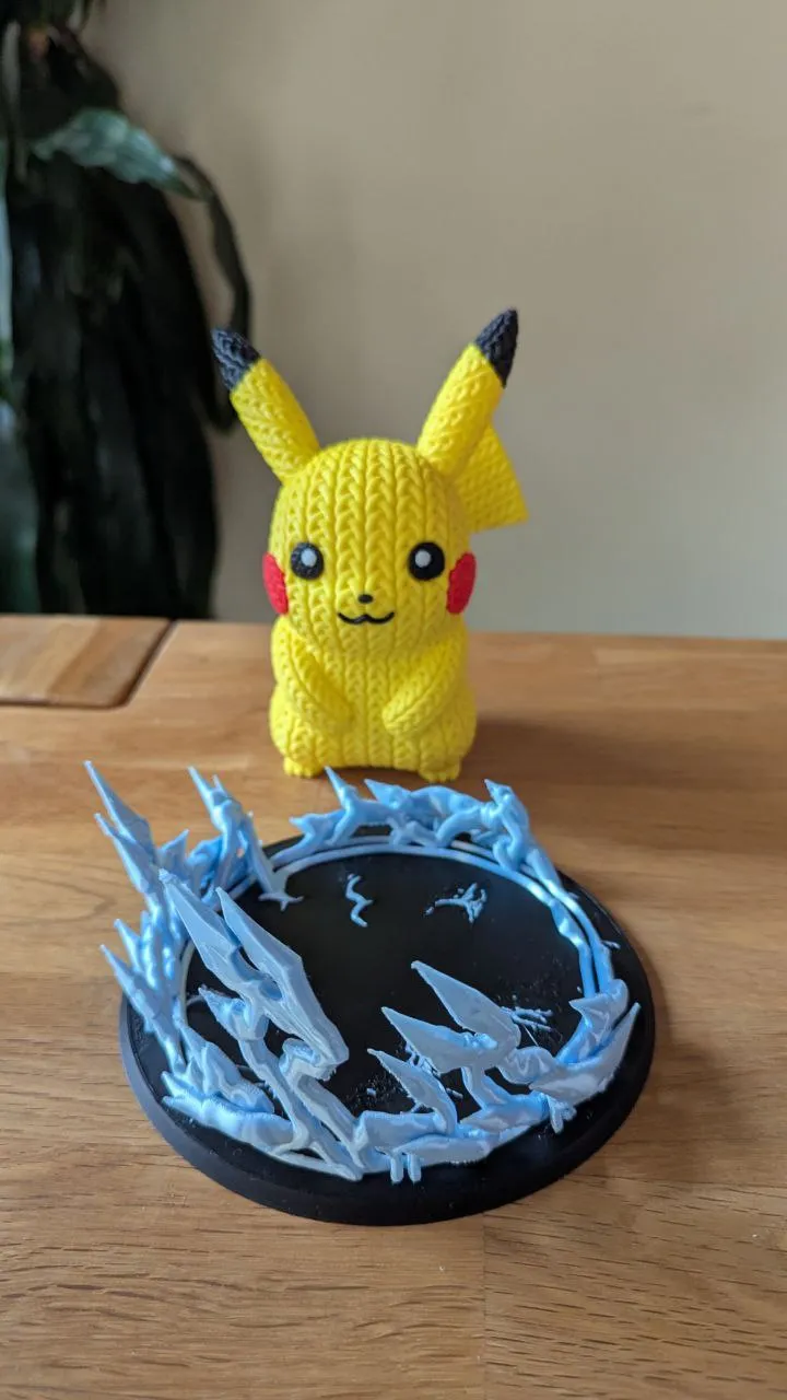 Pokemon Pikachu Diorama for Knitted Pikachu Figure, photo 4 of 4 - Pokemon Pikachu Diorama for Knitted Pikachu Figure Figurines & Collectibles