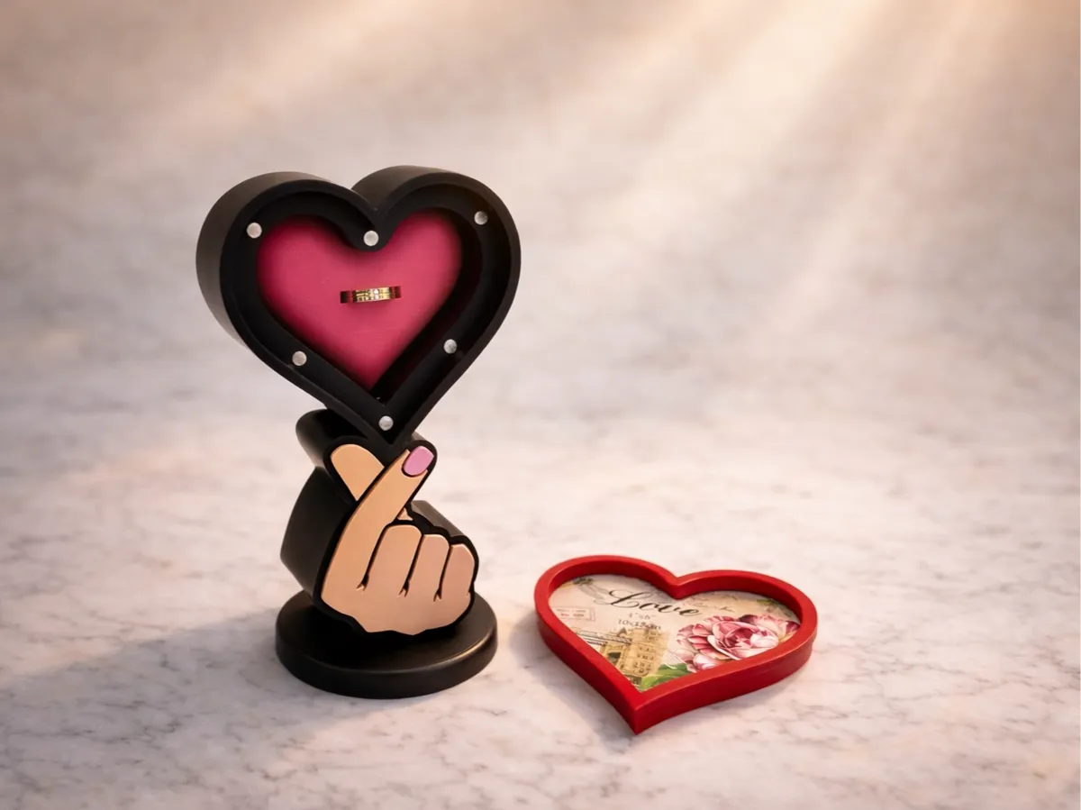 Finger Heart Keepsake Frame