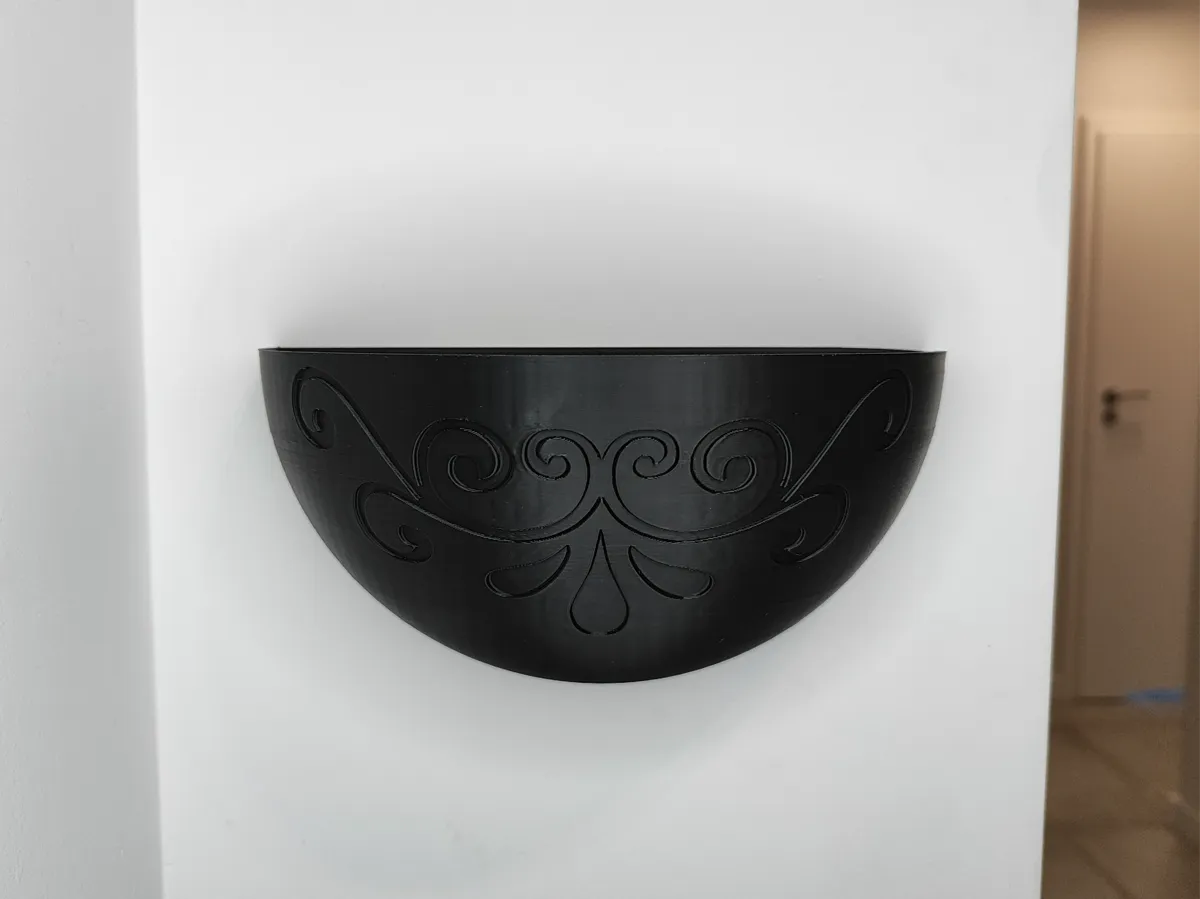 Wall Mounted Key Holder Bowl, Decorative Pattern