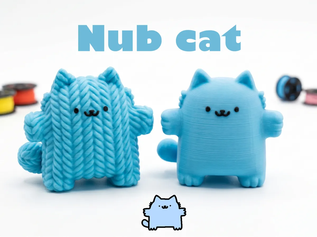 Silly Nub Cat - Smooth and Knitted Fluffy (meme)