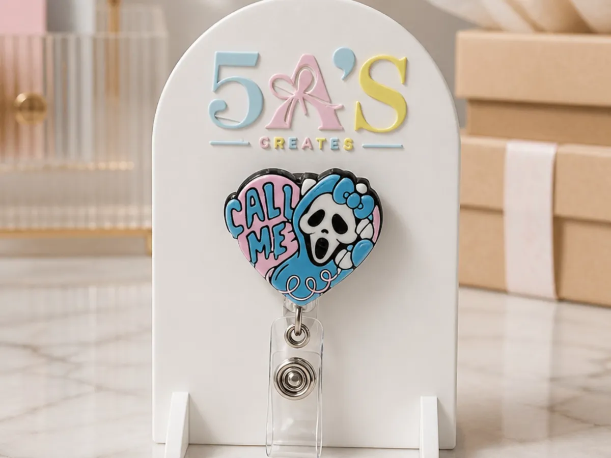 Ghostface Heart Badge Reel