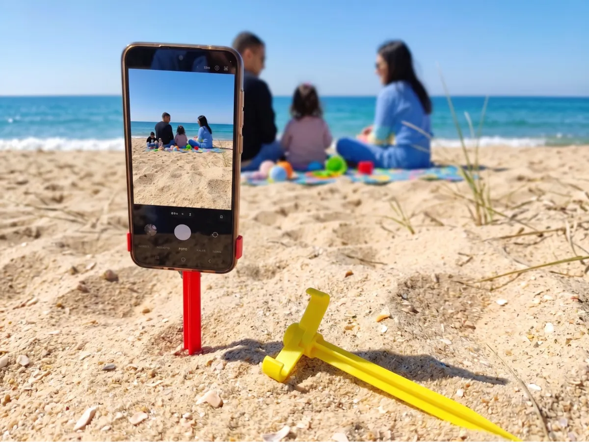 Ground Spike Phone Stand for Sand, Grass and Beach - Desk Mobile Stands, in stock