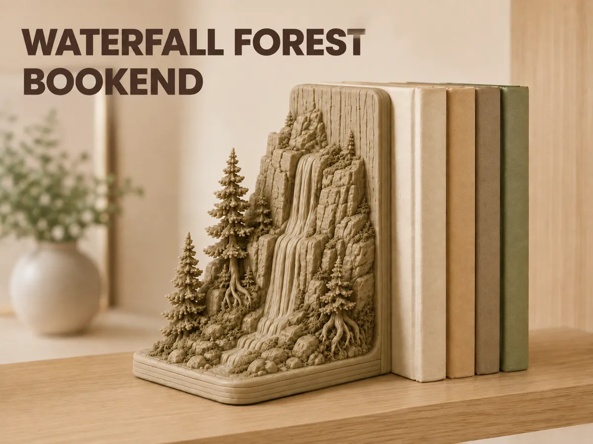 Waterfall Forest Bookend, Nature Book Holder - Organizers, in stock in India