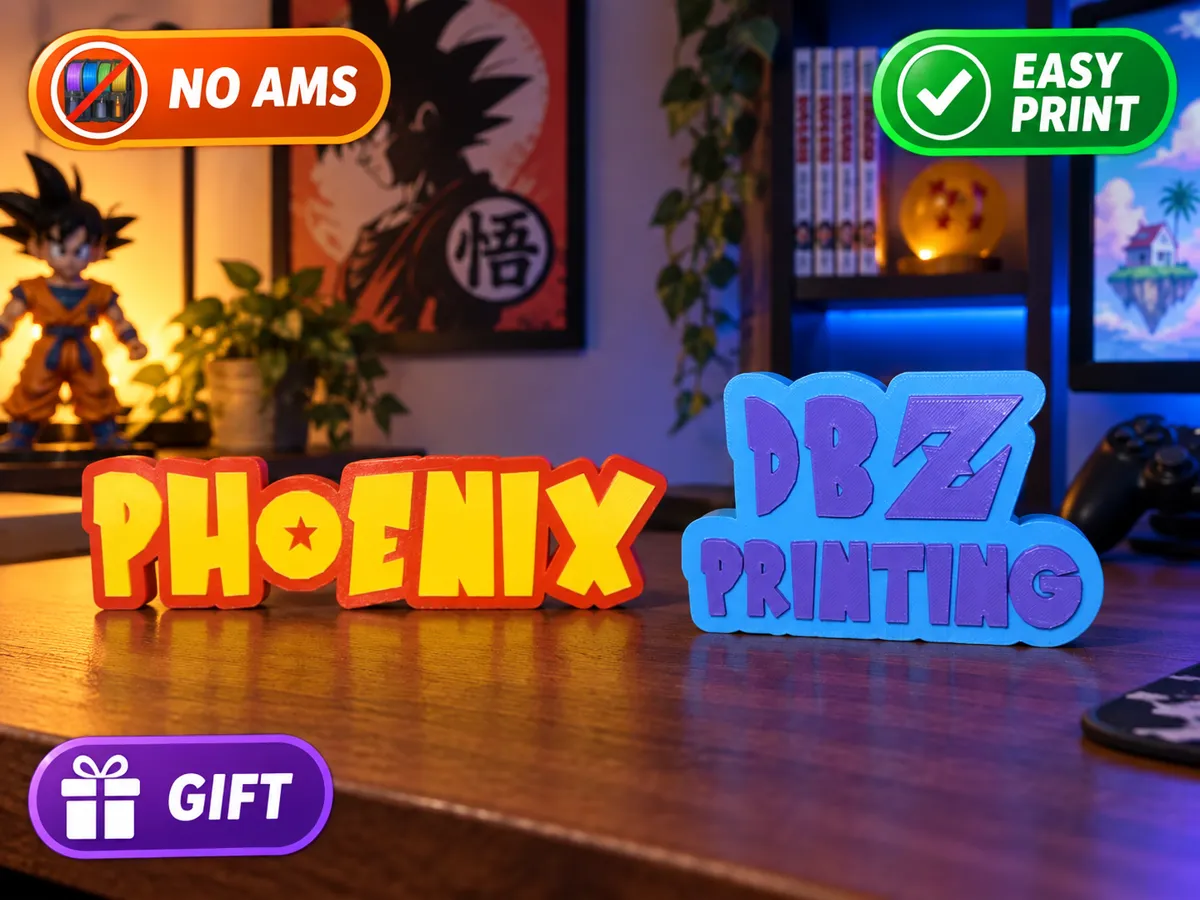 Parametric Dragon Ball Z Style Name Sign