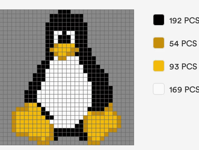 Tux pixel puzzle - Pixel Puzzles, in stock in India
