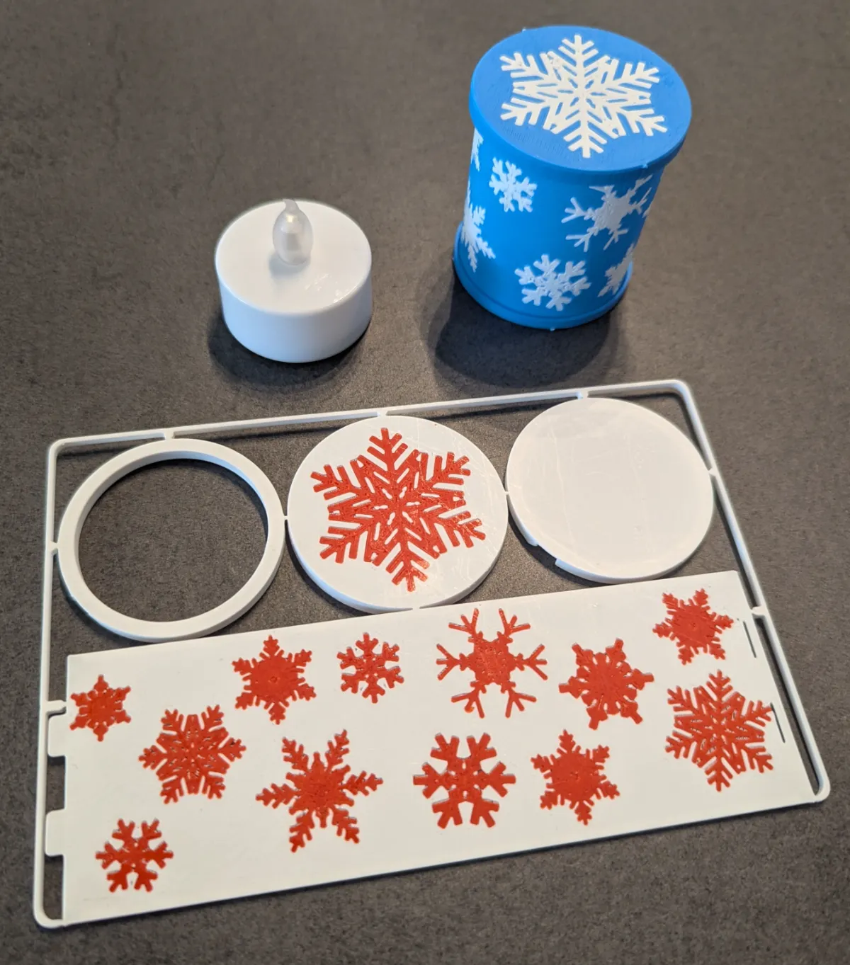 Snowflakes LED Lantern Card Kit 4x6" (10x15cm), photo 3 of 4 - Snowflakes LED Lantern Card Kit 4x6" (10x15cm) Home Decor Items