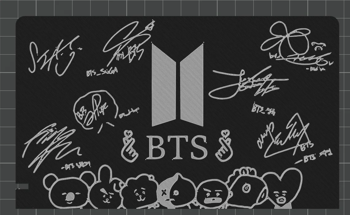 Nintendo Switch Dock Front Cover: BTS Army, BT21, photo 2 of 3 - Nintendo Switch Dock Front Cover: BTS Army, BT21 Gaming Accessories