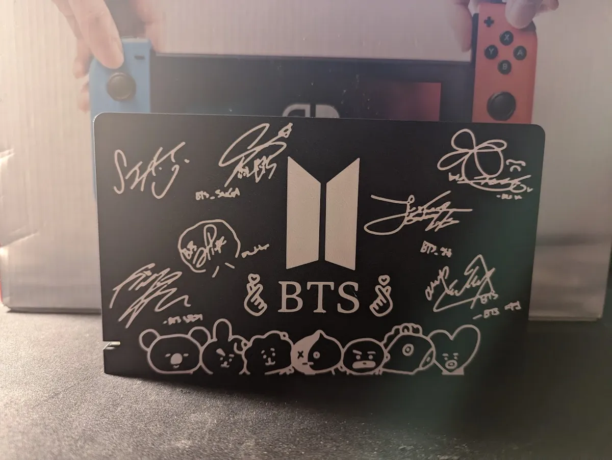 Nintendo Switch Dock Front Cover: BTS Army, BT21, photo 3 of 3 - Nintendo Switch Dock Front Cover: BTS Army, BT21 Gaming Accessories