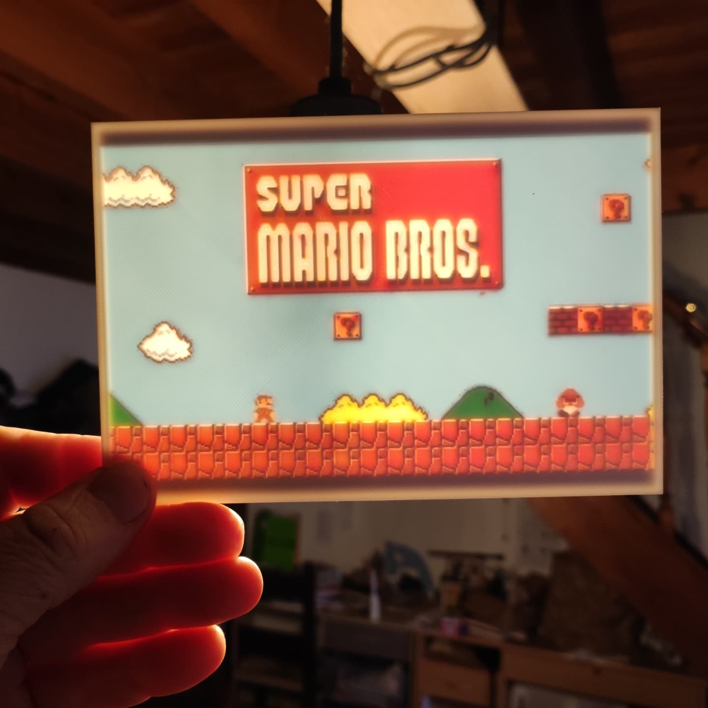 Lithophane Super Mario, photo 2 of 3 - Lithophane Super Mario Generative Art