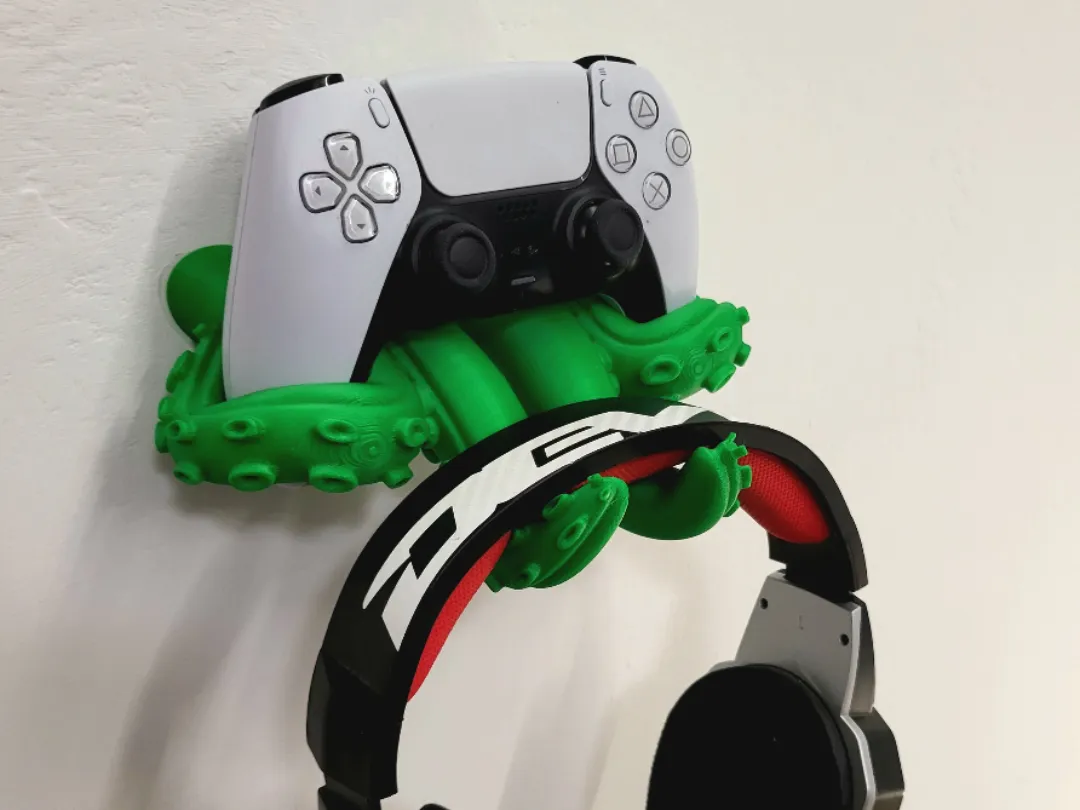 ps5 wall stand controller holder + headphone