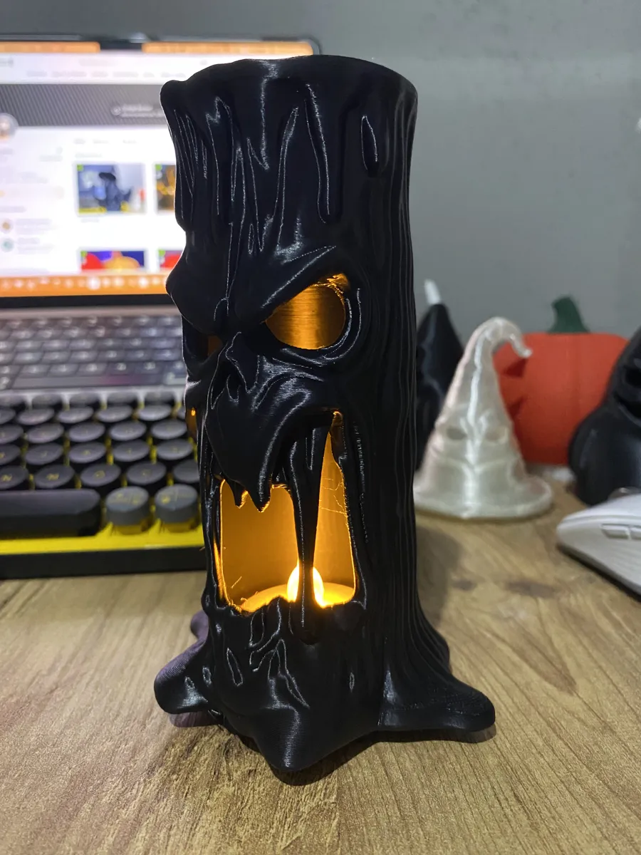 Halloween Ghost LED Tea Light, Melting Candle, photo 3 of 4 - Halloween Ghost LED Tea Light, Melting Candle Home Decor Items