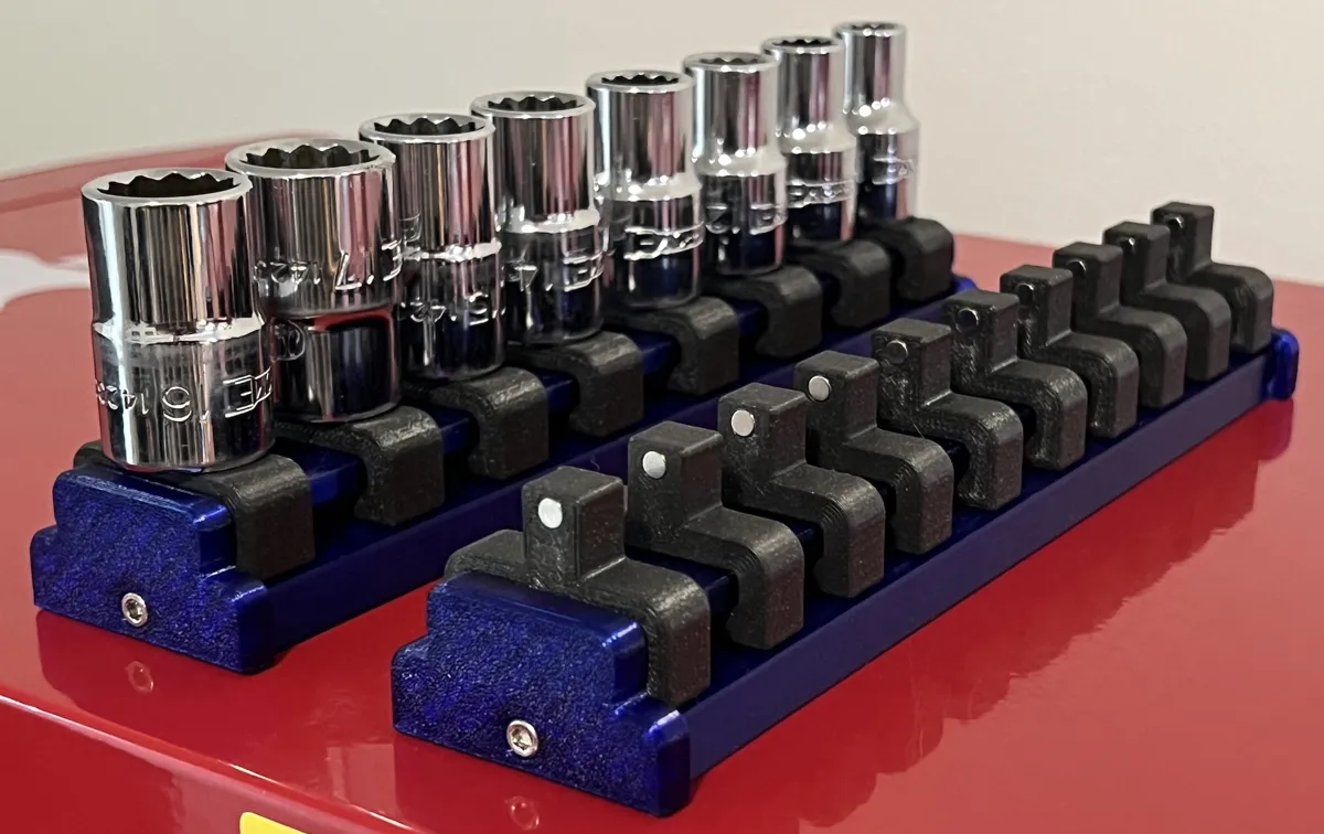 Magnetic Socket Holders & Rail 1/2"3/8"1/4" Drive